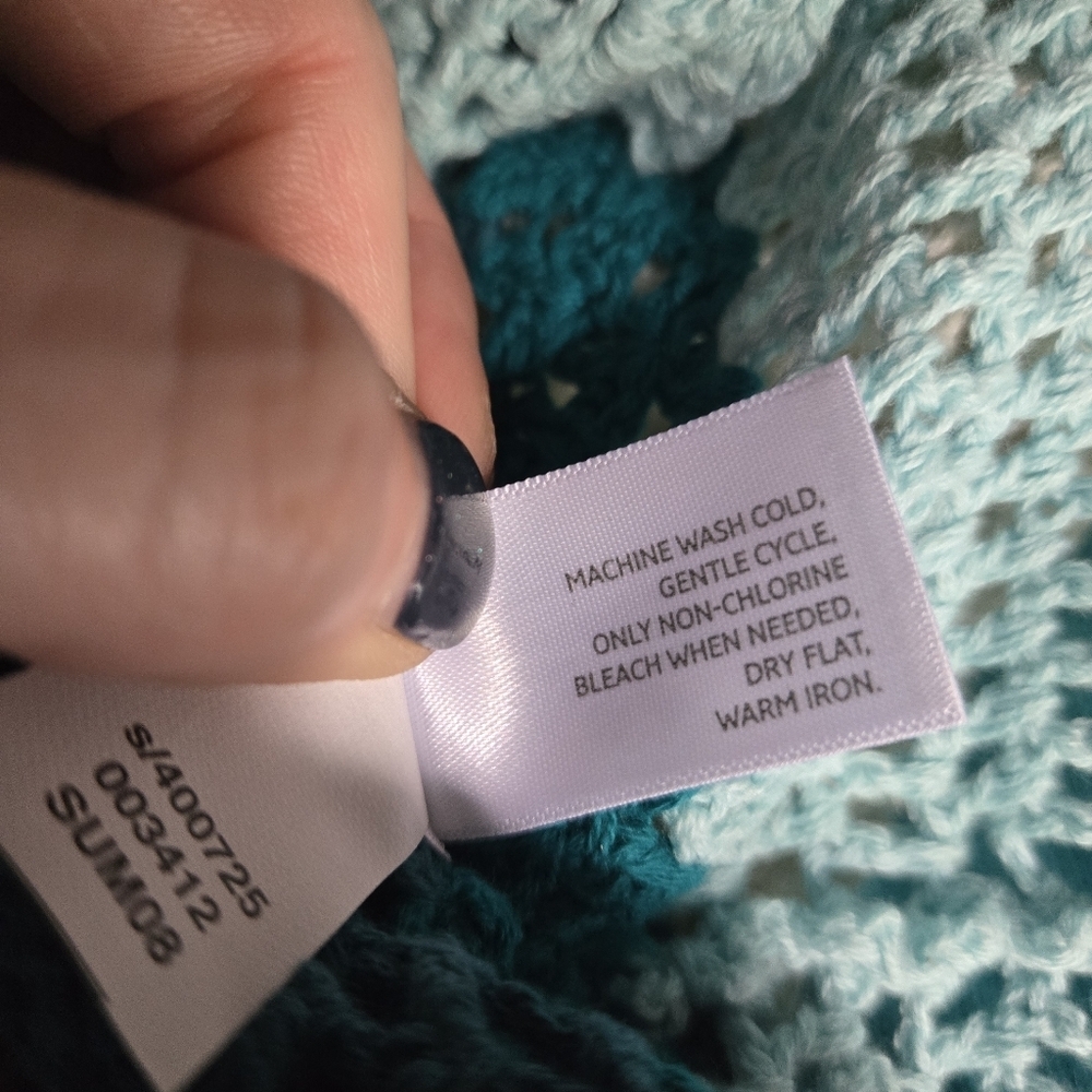 Old Navy Multicolor Crochet Cover Up Tank Top Vintage Y2k - Picture 4 of 5